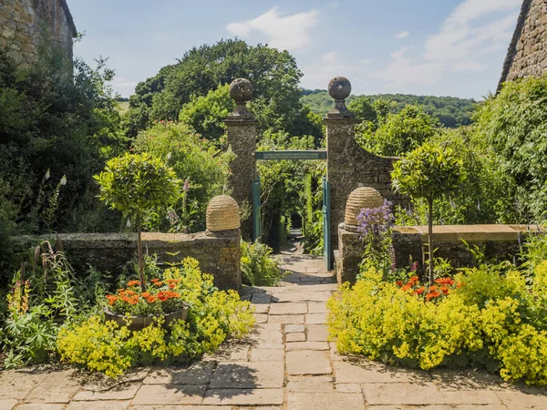 Tradicional Pueblo Inglés Cotswold Con Casas Antiguas Snowshill Gloucestershire — Foto de Stock