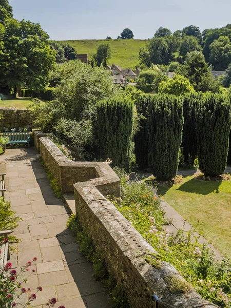 Traditionell Engelsk Cotswold Med Gamla Hus Snowshill Gloucestershire — Stockfoto