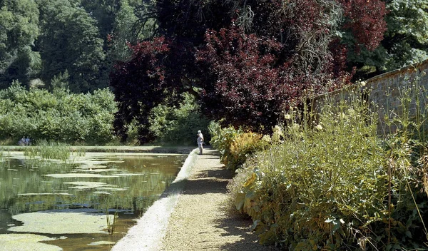 Jardines Inglés Casa Señorial Reino Unido — Foto de Stock