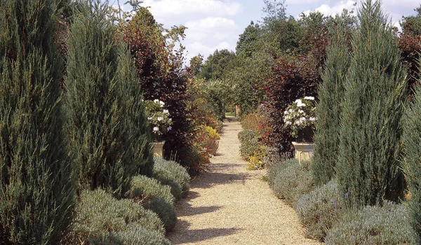 Jardins Inglês Imponente Casa — Fotografia de Stock