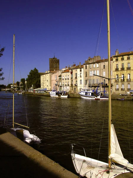 Frankrike Languedoc Roussilon Turiststad Agde — Stockfoto