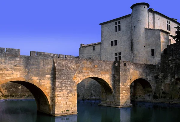 Vista Della Città Aigues Mortes Giorno Francia — Foto Stock