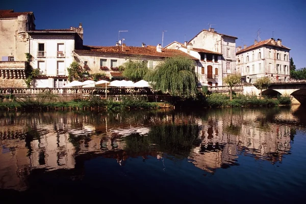 Ősi Építészet Brantome Franciaország — Stock Fotó