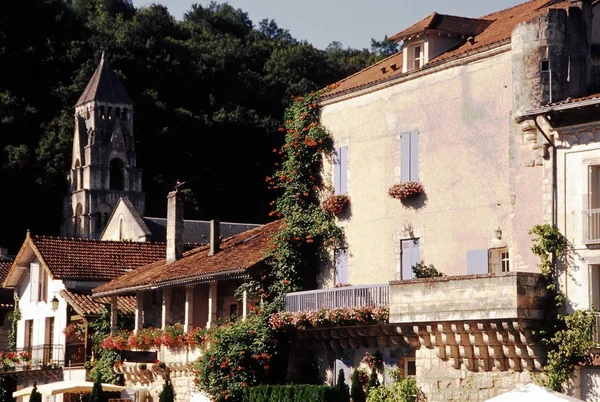 Древняя Архитектура Брантом Франция — стоковое фото