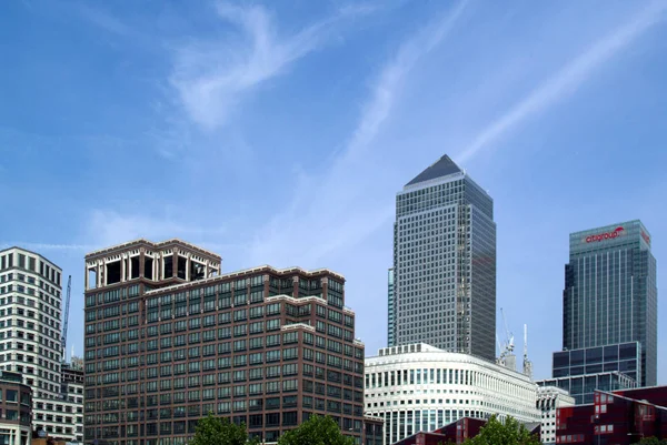 London Docklands Kanári Whrf Anglia Egyesült Királyság — Stock Fotó