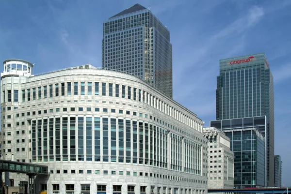 London Docklands Canary Whrf England — Fotografia de Stock