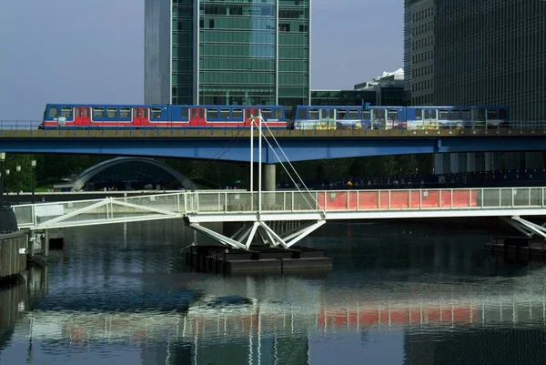 London Docklands Canarische Whrf Engeland — Stockfoto