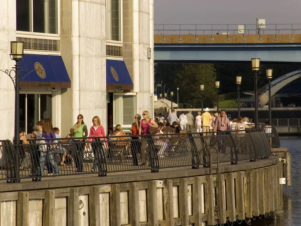 London Docklands Canarische Whrf Engeland — Stockfoto