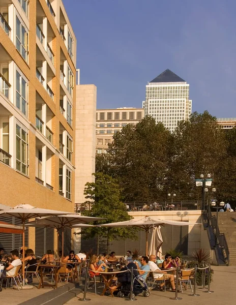 Canary Wharf Buildings London Don England — стоковое фото