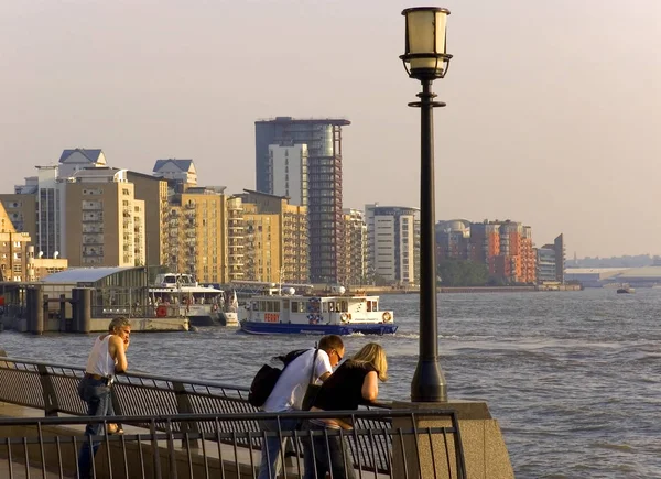 Canary Wharf Buildings London Don England — стоковое фото