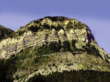 sokak ısmarlayarak Alp Dağları arka planda, Fransa