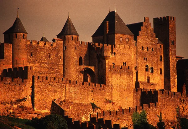 Vista Sobre Castelo Carcassonne França — Fotografia de Stock