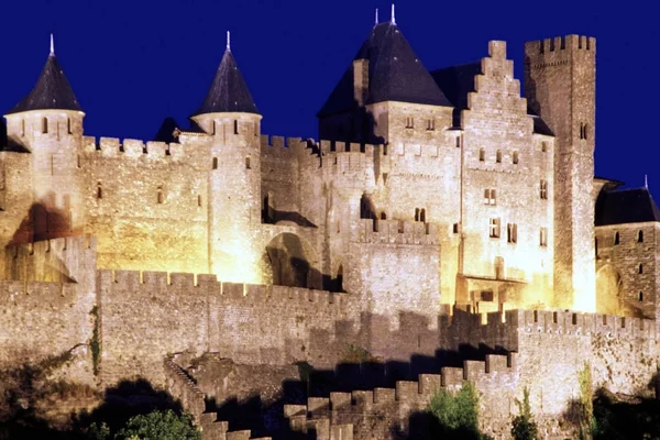 Vista Sobre Castelo Carcassonne França — Fotografia de Stock