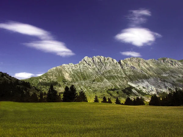 Francia Alpes Provence Paisaje Región Descentry Escénica Cerca Brecha —  Fotos de Stock