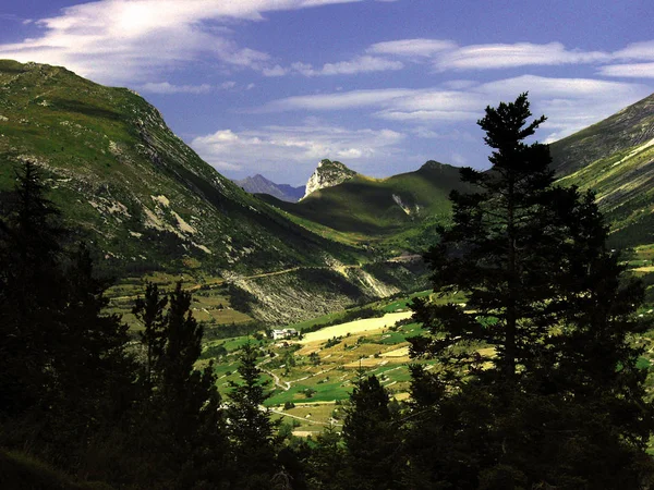 Θέα Στα Βουνά Των Άλπεων Κατά Διάρκεια Της Ημέρας Γαλλία — Φωτογραφία Αρχείου