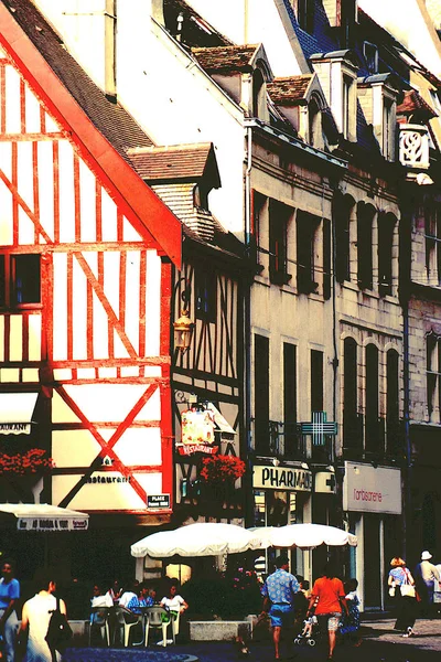 Pemandangan Arsitektur Lama Jalan Jalan Dijon Pada Siang Hari Perancis — Stok Foto