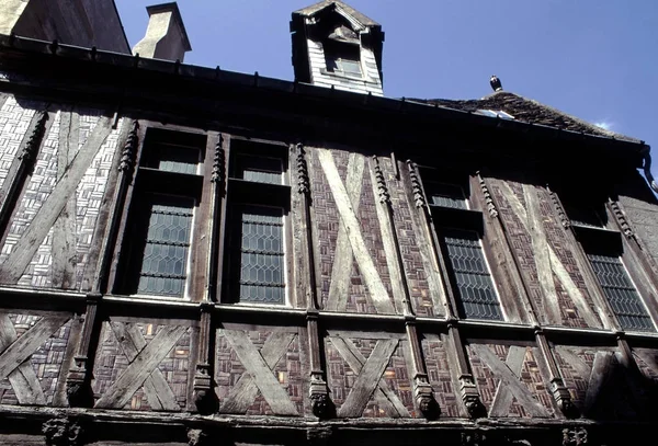 Переглянути Старі Архітектури Вулицях Діжон Денний Час Франції — стокове фото