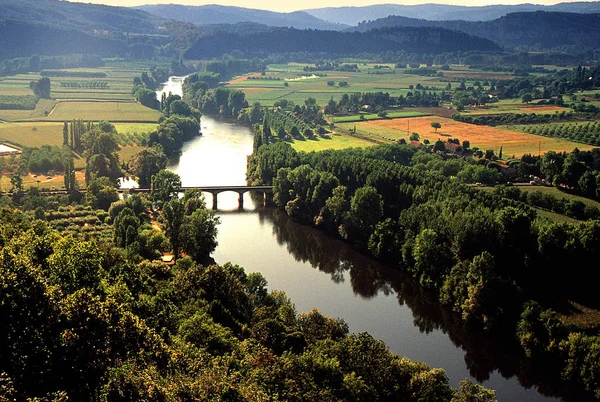 Aerial View Domme Lanscape France — Stock Photo, Image