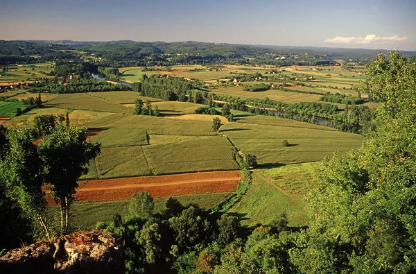 Aerial View Domme Lanscape France — Stock Photo, Image