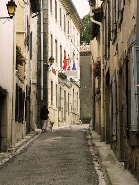 city street of Fanjeau at daytime, France