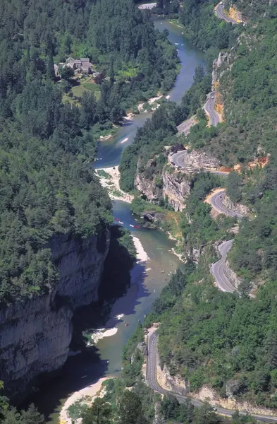 Vista Desde Roca Gorges Tarn Francia — Foto de Stock