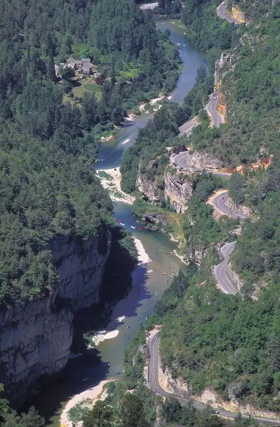 View Rock Gorges Tarn France — Stock Photo, Image