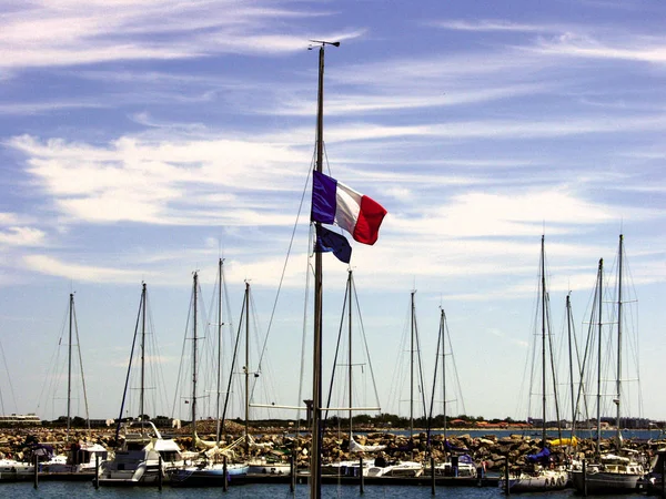Barcos Amarração Porto Languedoc França — Fotografia de Stock