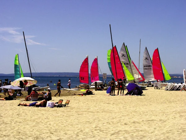 Boards Kitesurfing Beach Grande Motte France — Stock Photo, Image