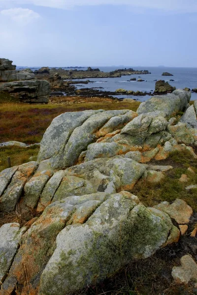 Rocky Coast Cote Granit Rose Daytime — Stock Photo, Image