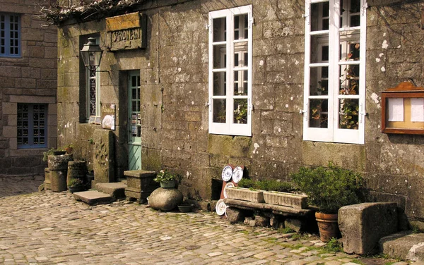 Bekijken Van Oude Gebouwen Locronan Frankrijk — Stockfoto