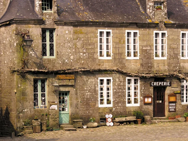 Vista Edifícios Antigos Locronan França — Fotografia de Stock
