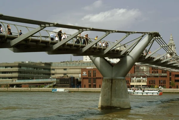 Millennium Brug Theems Londen Engeland — Stockfoto