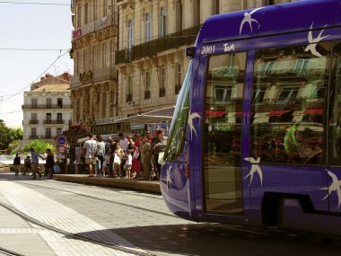 Görünüm Languedoc toplu taşıma, gündüz, Fransa