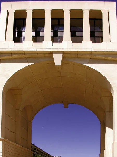 Vista Dell Architettura Della Città Languedoc Giorno Francia — Foto Stock