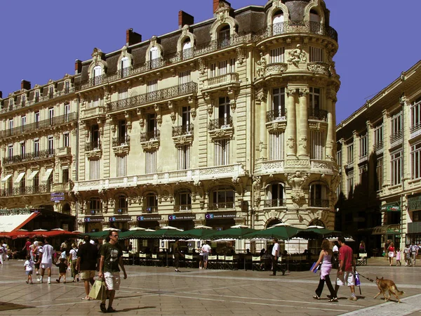 Vista Dell Architettura Della Città Languedoc Giorno Francia — Foto Stock