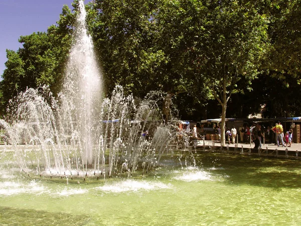 View Fountains Architecture Languedoc Daytime France — Stock Photo, Image