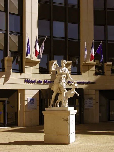 Weergave Van Het Platform Van Languedoc Stad Overdag Frankrijk — Stockfoto