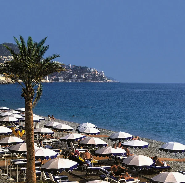 Vista Desde Paseo Marítimo Des Anglais Costa Francia — Foto de Stock