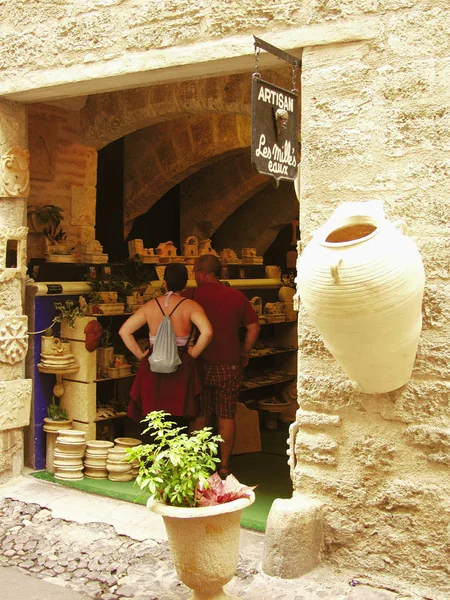 Франс Languedoc Rollon Tourist Town Village Pezenas — стоковое фото