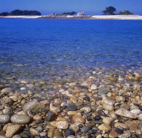 Pebble Coastline Sea Daytime — Stock Photo, Image