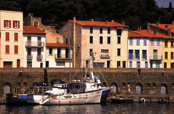 Vies Boats Ormeggio Port Vendres Francia — Foto Stock