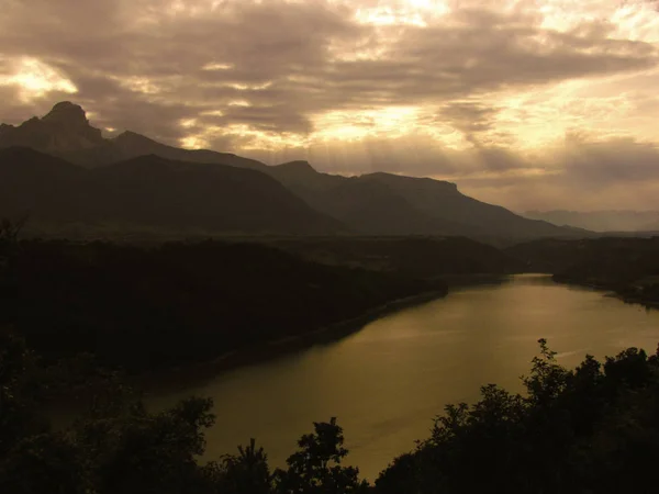 Francia Alpes Provence Lago Montañas — Foto de Stock