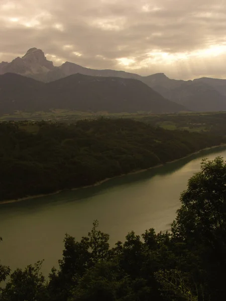 Francia Alpes Provence Lago Montañas — Foto de Stock