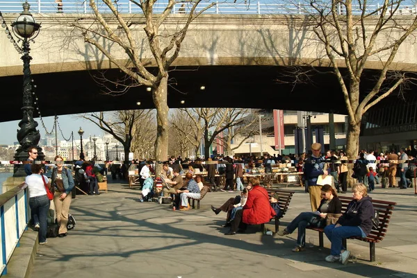 London City Anglii Artystycznej Dzielnicy South Bank — Zdjęcie stockowe