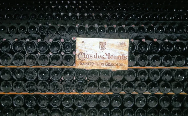 Γαλλία Ακουιτανία Κελάρι Κρασιού Emilion Μπορντό — Φωτογραφία Αρχείου