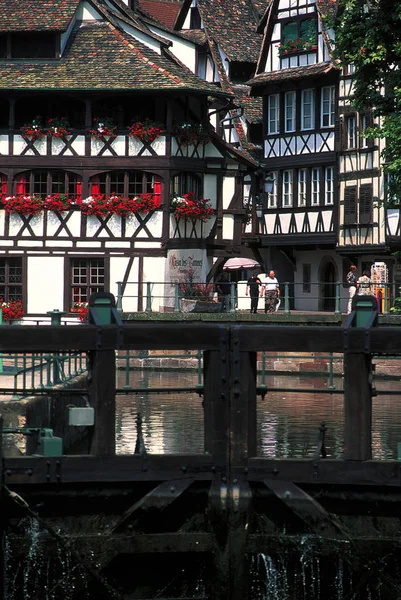 Francja Alzacja Strasbourg Mała Francja — Zdjęcie stockowe