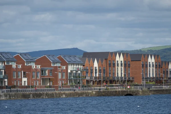 Swansea Marina Dock Docks Porto Barco Barco Barcos Barco Wales — Fotografia de Stock