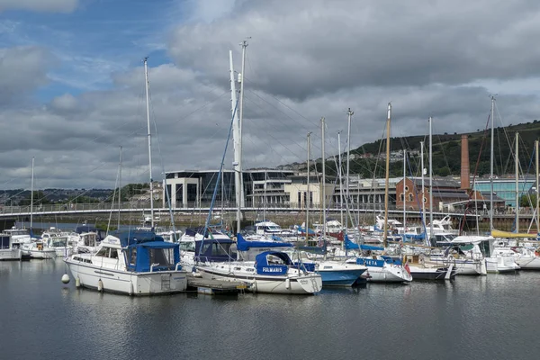 Swansea Jachthaven Dok Dokken Haven Port Boot Boten Varen Van — Stockfoto