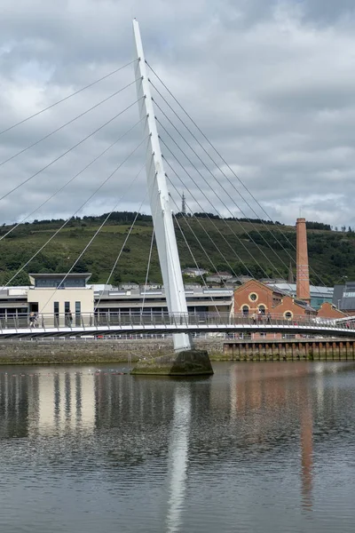 Swansea Marina Dock Dock Bağlantı Noktası Tekne Tekneler Galler Glamorgan — Stok fotoğraf