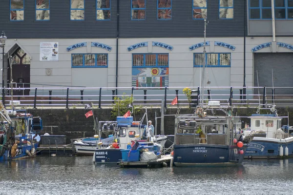 Swansea Marina Dock Dock Bağlantı Noktası Tekne Tekneler Galler Glamorgan — Stok fotoğraf